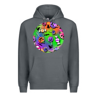 Rock halloween round earrings 4 Premium Hoodie - BundleAndBundleShop