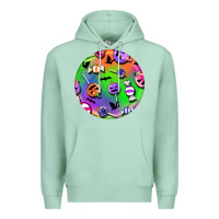 Seafoam halloween round earrings 4 Premium Hoodie - BundleAndBundleShop
