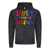 Vintage Black teacher life crayons Vintage Hoodie - texasbilliewilder