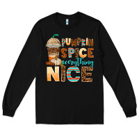 Black pumpkin spice everything nice Long Sleeve Tee - AdoDesignShop