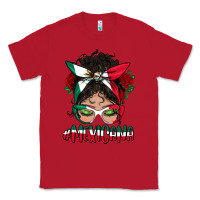 Red mexicana messy bun mama Classic Tee - BundleAndBundleShop