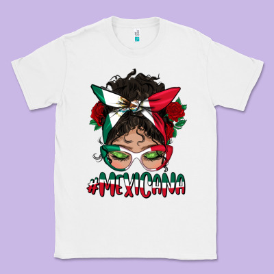 Mexicana Messy Bun Mama Classic Tee Designed By Bundleandbundleshop