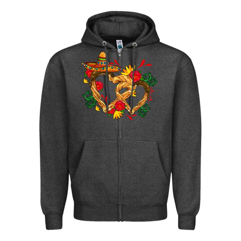 Churros With Love And Sombrero Zipper Hoodie by AdoDesignShop | Teevron