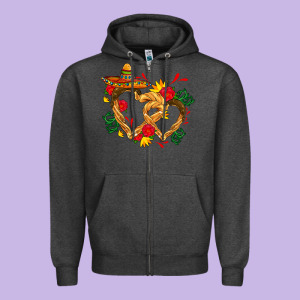 Churros With Love And Sombrero Zipper Hoodie Designed By Adodesignshop