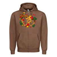 Chestnut Churros with love and sombrero Zipper Hoodie - AdoDesignShop
