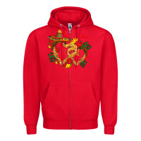 Red Churros with love and sombrero Zipper Hoodie - AdoDesignShop