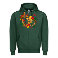 Sports Green Churros with love and sombrero Zipper Hoodie - AdoDesignShop