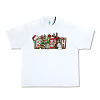 White Faith Urban Heavy Tee - CowhideDigitalArt