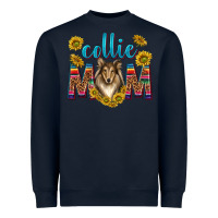 Navy western collie mom Heavyweight Sweatshirt - texasbilliewilder