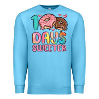 Ocean Blue 100 days sweeter Premium Sweatshirt - MaliasSmallBusiness