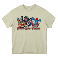 Mossy peace love freedom Heavy Core Tee - RacoonDesign