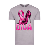 Vintage Zinc Breast Cancer Diva Ribbon and Heels Vintage Tee - texasbilliewilder
