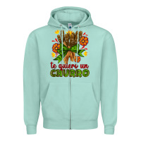 Seafoam Te Gueiro un churro Zipper Hoodie - AdoDesignShop