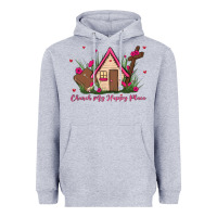 Heather Grey church is my happy place Heavyweight Hoodie - MaliasSmallBusiness