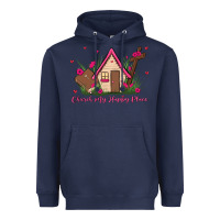 Navy church is my happy place Heavyweight Hoodie - MaliasSmallBusiness