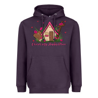 Plum church is my happy place Heavyweight Hoodie - MaliasSmallBusiness