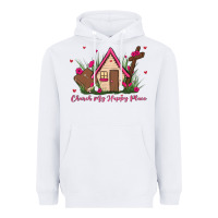 White church is my happy place Heavyweight Hoodie - MaliasSmallBusiness
