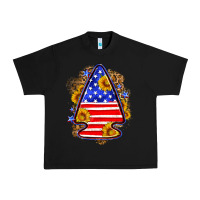 Black American flag arrowhead Urban Heavy Tee - Neo Western