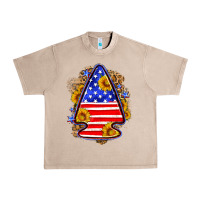 French Oak American flag arrowhead Urban Heavy Tee - Neo Western