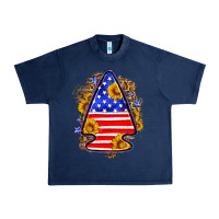 Navy American flag arrowhead Urban Heavy Tee - Neo Western