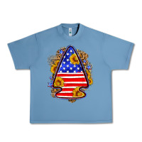 Pebble Blue American flag arrowhead Urban Heavy Tee - Neo Western