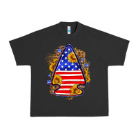 Pigment Black American flag arrowhead Urban Heavy Tee - Neo Western