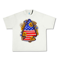 Pistachio American flag arrowhead Urban Heavy Tee - Neo Western