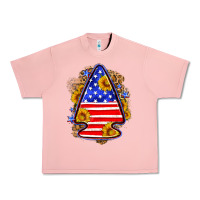 Salmon American flag arrowhead Urban Heavy Tee - Neo Western