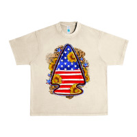 Sandshell American flag arrowhead Urban Heavy Tee - Neo Western