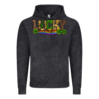 Vintage Black st patricks shamrock gold with rainbow Vintage Hoodie - RanaPortraitStore