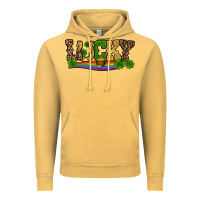 Vintage Mustard st patricks shamrock gold with rainbow Vintage Hoodie - RanaPortraitStore