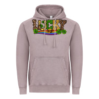 Vintage Zinc st patricks shamrock gold with rainbow Vintage Hoodie - RanaPortraitStore