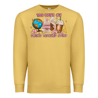 Antique Gold 100 days of doing teacher stuff Premium Sweatshirt - MaliasSmallBusiness