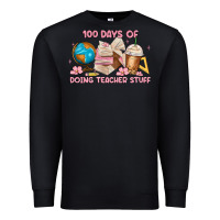Black 100 days of doing teacher stuff Premium Sweatshirt - MaliasSmallBusiness