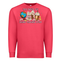 Cardinal 100 days of doing teacher stuff Premium Sweatshirt - MaliasSmallBusiness