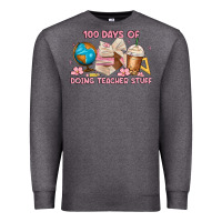 Charcoal Heather 100 days of doing teacher stuff Premium Sweatshirt - MaliasSmallBusiness