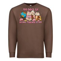 Chestnut 100 days of doing teacher stuff Premium Sweatshirt - MaliasSmallBusiness