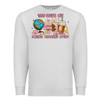 Dove Grey 100 days of doing teacher stuff Premium Sweatshirt - MaliasSmallBusiness