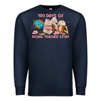 Navy 100 days of doing teacher stuff Premium Sweatshirt - MaliasSmallBusiness