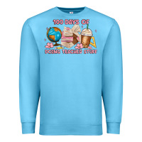 Ocean Blue 100 days of doing teacher stuff Premium Sweatshirt - MaliasSmallBusiness