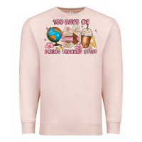Pale Pink 100 days of doing teacher stuff Premium Sweatshirt - MaliasSmallBusiness