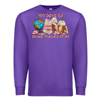 Purple 100 days of doing teacher stuff Premium Sweatshirt - MaliasSmallBusiness