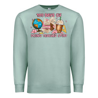 Seafoam 100 days of doing teacher stuff Premium Sweatshirt - MaliasSmallBusiness