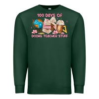 Sports Green 100 days of doing teacher stuff Premium Sweatshirt - MaliasSmallBusiness