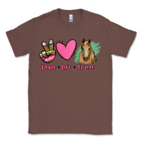 Chestnut peace love horses Classic Tee - RanaPortraitStore
