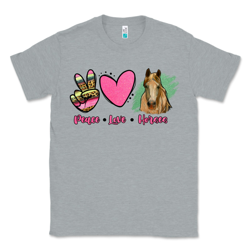 Peace Love Horses Classic Tee by RanaPortraitStore | Teevron