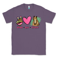 Lavender peace love horses Classic Tee - RanaPortraitStore