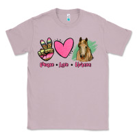 Lilac peace love horses Classic Tee - RanaPortraitStore