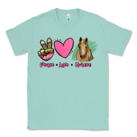Seafoam peace love horses Classic Tee - RanaPortraitStore