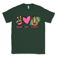 Sports Green peace love horses Classic Tee - RanaPortraitStore